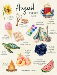 August Bucket List: Embrace the Magic of Summer + Free Printable - The Homemaker's Society