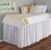 PRICES MAY VARY. ♥ DORM BED SKIRT PACKAGE INCLUDES:- 1 Dorm Bed skirt measuring 39" x 80" Twin-XL/36" Drop . This bed skirt is perfect for Twin XL beds in college dorm rooms and the extra-long length is ideal for hiding under-bed storage. Make your dorm room bed look stylish with this extra-long dorm bed skirt. ♥ 100% MICROFIBER BED SKIRT:- This bed skirt is made from 100% microfiber, making it soft, durable, and easy to care for. The microfiber fabric is also hypoallergenic, making it ideal for