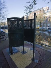 size: 24x18in Photographic Print: Old Fashioned Outdoor Lavatory or Pissoir, Amsterdam, Netherlands, Europe by Amanda Hall : Artists