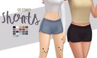 aprisims: “ So Comfy Shorts | sims 4 something simple. :^) • 22 swatches • disallowed for random • credit to ea for the mesh! ◦•●◉✿.•♫•♬• download | SFS ◦•●◉✿.•♫•♬• as usual, lemme know if there’re any issues! ”