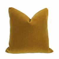 Beacon Hill Plush Mohair Gold Velvet Pillow Cover