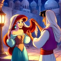 Disney's Aladdin and Ariel.