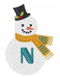 Snowman Font N Embroidery Design | AnnTheGran