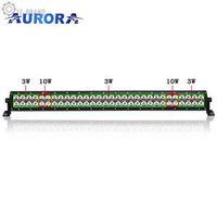 Do you like the LED light bars that are equipped with a combination beam pattern but wished there was a LED light bar that could push the light further and wider? Then the Aurora Hybrid Series LED light bar is what you are looking for. The Hybrid Series LED light bars are assembled with both 3 watt Cree LED's and 10 watt Cree LED's. This unique hybrid formation allows for a beam pattern that is wider than a flood beam and projects further than a spot beam which puts it in a league of its own.