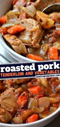 If you love warm, comforting meals, then this recipe is for you! The whole family is going to love this easy dinner that combines pork tenderloin and vegetables in a perfect blend of pantry spices and gravy. Serve this main dish like a soup or stew with crusty bread!