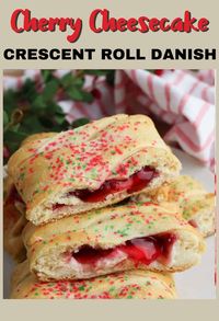 Cherry Cheesecake Crescent Roll Danish - Dine Dream Discover