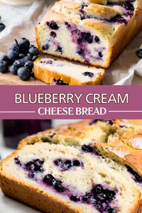 Discover the ultimate Blueberry Cream Cheese Bread recipe! This delightful homemade treat features fresh blueberries, creamy cream cheese, and a moist, tender crumb. Perfect for breakfast, brunch, or dessert, it's an easy baking recipe that will impress your friends and family. Try it today and enjoy the perfect blend of sweet and tangy flavors!