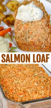 Salmon Loaf is an easy casserole type recipe that is a staple in our home.  This gluten free seafood recipe is quick to mix up and a great alternative to serve on Fish Fridays.