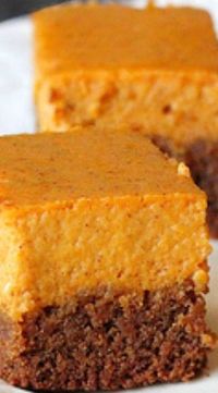 Gingersnap Pumpkin Pie Bars ~ So easy, made with ginger snap cookie dough mix!