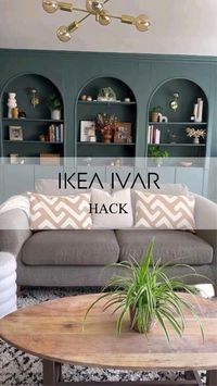 IKEA IVAR • You've had a Billy, a Kallax and now its time for the Ivar!! I'll be honest, I haven't really paid much attention to the Ivar system, but I've seen it pop up in quite a few hacks now, so I'm glad I've had the chance to get to know it!! @houseprojectuk has imaginatively turned this humble cabinet, turned into a stunning built in bookcase. Here is what Laura used to pull this amazing transformation together: IVAR system 3x 30cm depth cabinets, 6 x 236cm supports, 9 x shelves ...