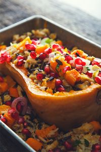 Stuffed Butternut Squash with Tempeh (Vegan & Gluten-Free)