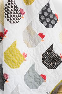 The Chicken Quilt - link to free tutorial - Quilty Love