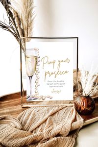 Pearls and Prosecco Pimp Your Prosecco Sign, Pearls and Prosecco Wedding Mimosa Bar, Printable Pearls and Prosecco Bridal Shower Decor PP2 - Etsy