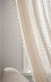 Image via Wayfair feat. the Bungalow Rose Mely Linen Semi-Sheer Curtain Pair (Set of 2)