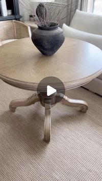 Xiomara Bates •Home decor •DIYs •Furniture makeovers on Instagram: "Best way to save money this 2024 if you like to have a beautiful home but don’t want to spend a fortune to furnish it . Try giving your old furniture a new look.  I found this beautiful oval/round oak table with two leaves  on fb marketplace if you want to see more of the before check my highlights under “ oval table ”  Again the orange and shiny finish were not very pretty so here we go with another full transformation!!  Trying a new product by @rustoleum, their Glaze in the color Java Brown after applying a paint wash I made using my color Raw Wash (Woodandhomeaccents.com). After the glaze was dry I applied water base matte polyurethane @behrpaint . Don’t forget to sand in between coats of top coat to achieve that perfe