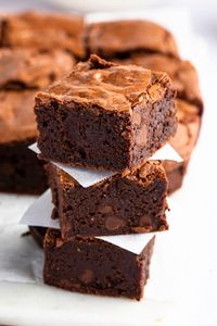 These Godiva chocolate brownies are chewy, gooey, fudgy, and have the best crackly tops around. They're everything you could ever want in a brownie, and then some.