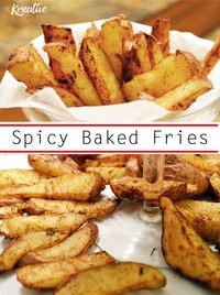 Spicy Oven Baked Fries - The Kreative Life