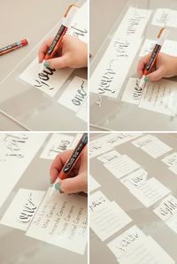 The best tutorial on making hand-lettered acrylic wedding signs using Chalk Ink Markers and paint!