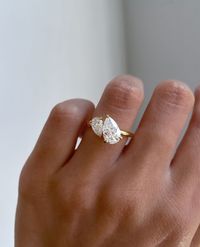 This ring goes viral every time we post it🤍 This gorgeous Toi et Moi engagement ring features two pear-cut stones side by side, with a… | Instagram