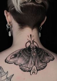 Esoteric moth by Flavie Wartog at Venenum Tattoo in Paris, France : tattoos