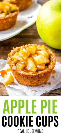 apple pie cookie cup on a napkin