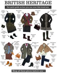 British Heritage Fashion trend autumn winter 2013 outfit ideas