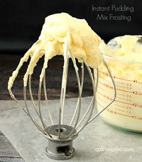 Instant Pudding Mix Icing is quick and easy to make. It comes together in minutes and is a tasty, light frosting for cakes, cookies, and bars.