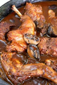 RABBIT CACCIATORE (Coniglio alla Cacciatora) Northern-Italian style