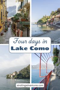 We spent four days in Lake Como in October, staying in different towns and viewing the area by boat.