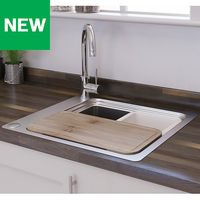 Romesco 1 bowl Brushed Stainless steel Sink