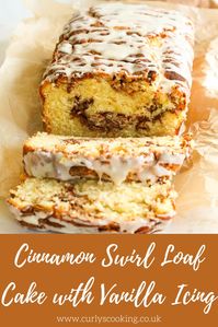 Looking for all of the flavours from a cinnamon roll but without the proving and extra effort; then this Cinnamon Swirl Loaf Cake with Vanilla Icing is for you! This cake is a cinnamon lover's dream that is perfect enjoyed with a hot drink at any time of day.