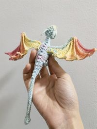 Limited offer! This awesome Crochet dragon brooch,pterosaur brooch,personalized dragon plush jewelry,stuffed dragon,kawaii dragon boho crochet,crochet animal brooch for $109.99.. 
#FantasyCreature #GameOfThrones #CrochetDragon #DragonBrooch #DragonDolls #VintageStyleBrooch #EmbroideredBrooch #HandmadeBrooch #DragonPuppets #DragonDollArt