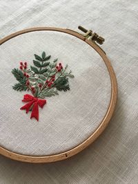 Embroidery Pattern, winter bouquete