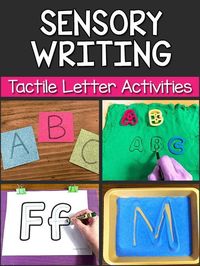 These sensory writing trays and tactile writing activities by PreKinders can help children with handwriting, letter formation, and pre-writing skills. Use these ideas to help your preschool or pre-k students form letters, numbers, shapes, and pre-writing lines.