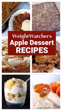 A great collection of Weight Watchers friendly apple dessert recipes. All Delicious. With Points! Apple cake, crisp, cobbler, parfait, nachos, compote, brownies & more! #weightwatchers #ww #apple #desserts #recipes #light #easy #healthy #points