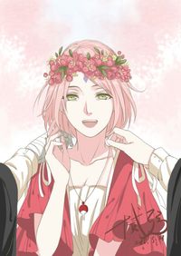 Sakura . This artwork is so beautiful. Now i'm totally jealous of her, having her perfect man and all... ; Naruto ; Sasuke Uchiha ; Haruno