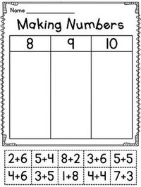 Decomposing Numbers on Pinterest | Ten Frames, Number Bonds and ...