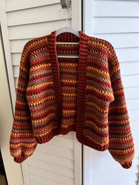 Handmade crochet cardigan. Color and size can be customizable!