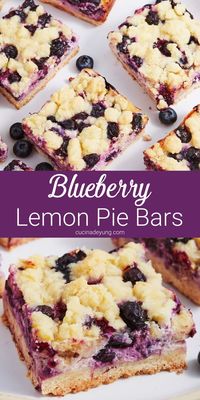 Blueberry Lemon Pie Bars Recipe - CUCINA DE YUNG