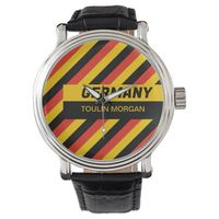 Personalized German Flag Watch | Zazzle