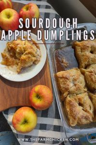 pin image for sourdough apple dumplings