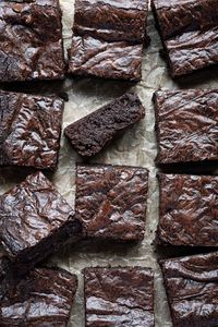 Fudgy vegan brownies - these easy vegan brownies are seriously chocolatey and fudgy with a crisp, shiny top.