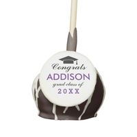 Congrats to the Grad | Purple Graduation Cake Pops