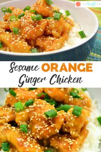 An Asian-inspired Sesame Orange Ginger Chicken dinner recipe that is full of flavor. - The Kreative Life