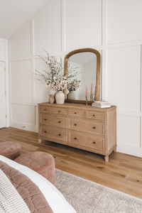 Shop the look for less on my primary bedroom dresser! I love my Pottery Barn dresser and have found similar options for less   Home finds, bedroom refresh, Pottery Barn style, look for less, affordable finds, deal of the day, neutral wood tones, furniture favorites, Wayfair, Birch Lane, aesthetic home, style inspo, neutral home, save or splurge, wooden furnuture, spring refresh, trending furniture, light and bright, dresser favorites