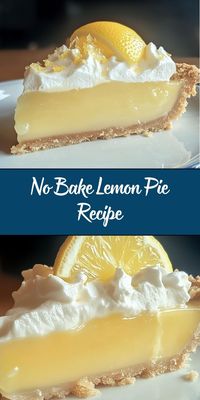 This No-Bake Lemon Pie is light, creamy, and bursting with tangy lemon flavor. Made with a graham cracker crust and a silky lemon filling, it’s an easy dessert perfect for any occasion.