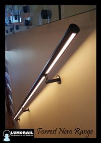 The most popular LED Handrail in our range at the moment - The Forrest Nero Range. Black Stainless Steel with fully integrated LED Lighting. We recommend painting once installed for  a beautiful finish.