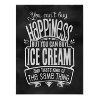 Ice Cream Lovers Poster #poster #icecream #lover #happiness #black #customized #personalized