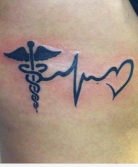 Love my nursing tattoo!! My best friend has a matching one!!