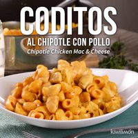 Nada como una pasta picosita y deliciosa. Prepara en casa estos coditos al chipotle con pollo. Una receta para consentir a todos en casa.